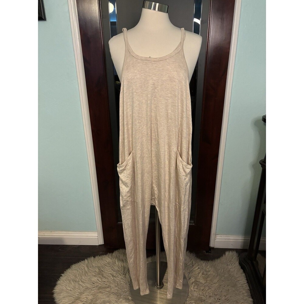 New Antistar Beige Jumpsuit SO SOFT & COMFY Size Small #87